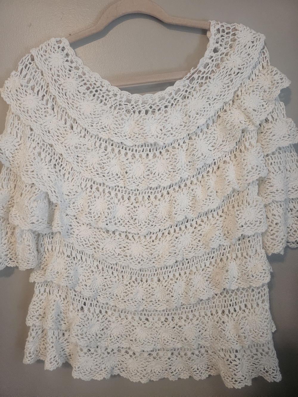 Cottagecore Crochet Ruffle Top - Picture 9 of 11